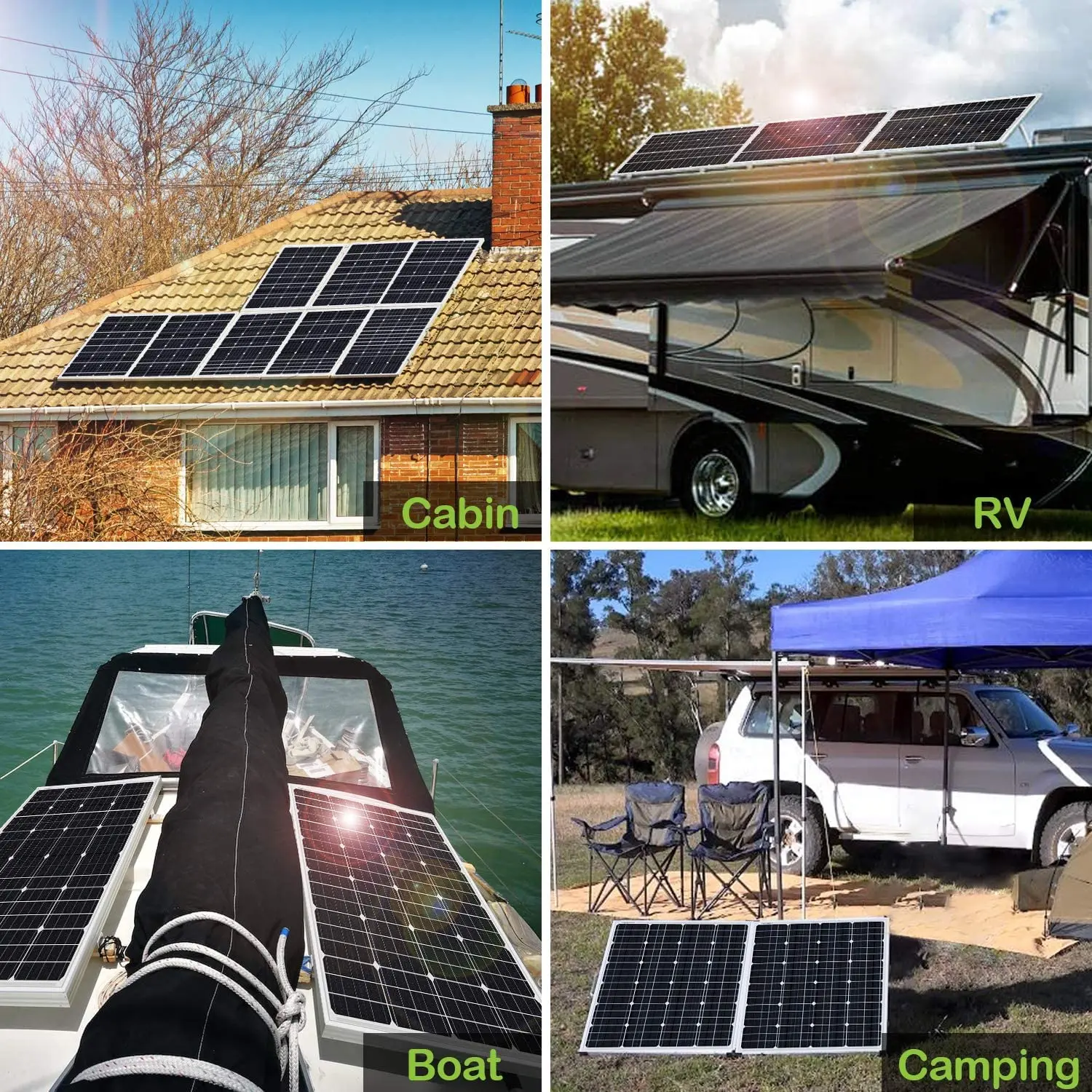 BOGUANG Rigid Solar Panels Set 1000W 10 pcs Glass Solar Panel 100w solar system renewable energy photovoltaic solar battery cost