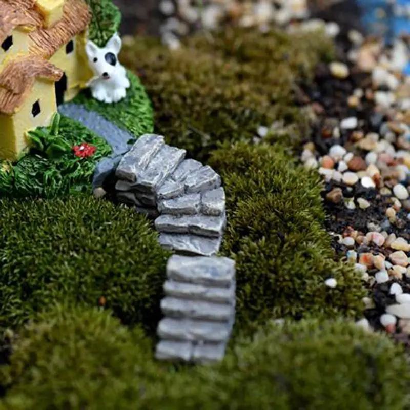 10-teiliges Set Stein Treppen Figuren Miniatur Figur Mini Fee Garten Micro Landschaft Tank Tier Statue Handwerk – Detail 2