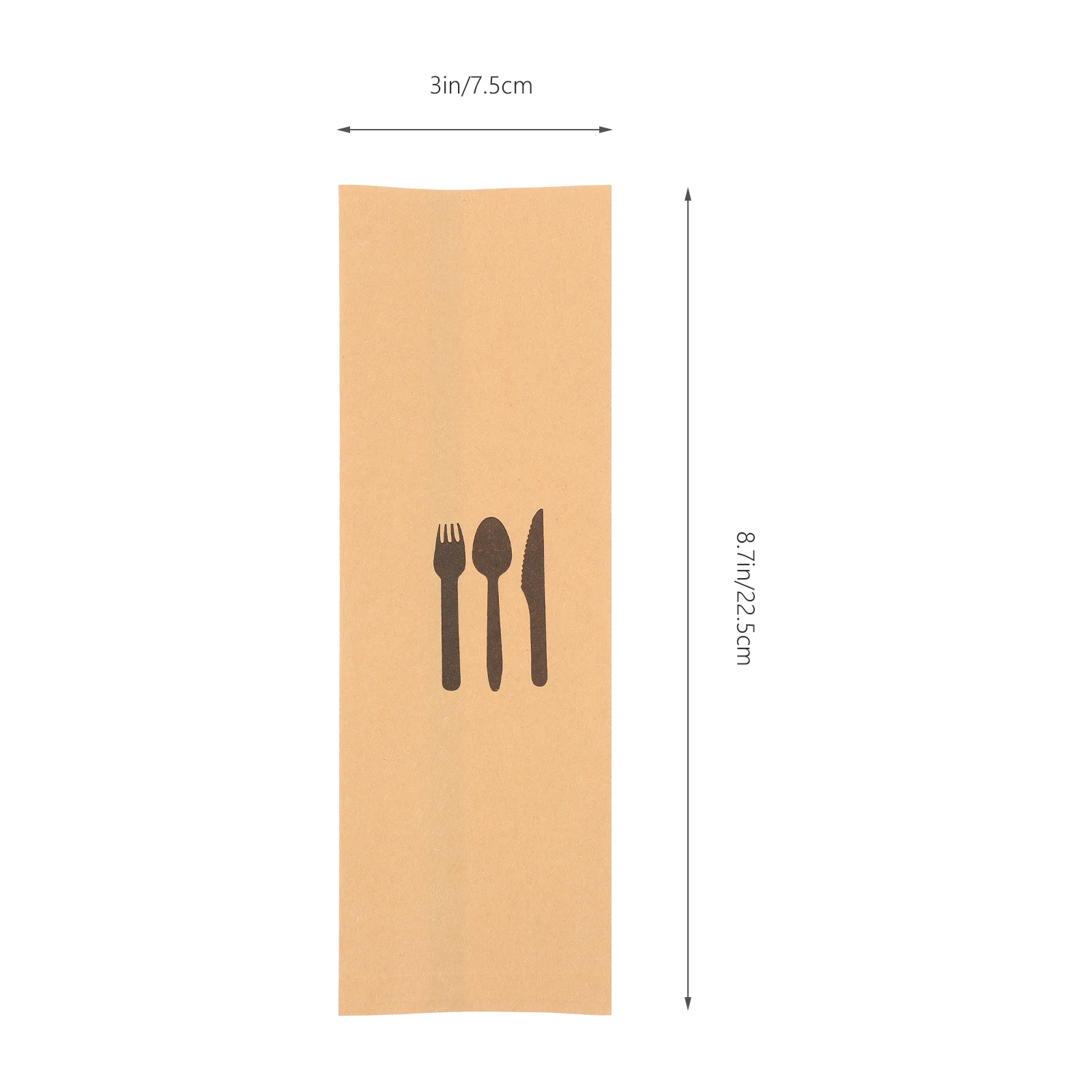 100 Pcs Christmas Kraft Paper Cutlery Set Dinner Party Napkins Tableware Bags Storage Pouches 5