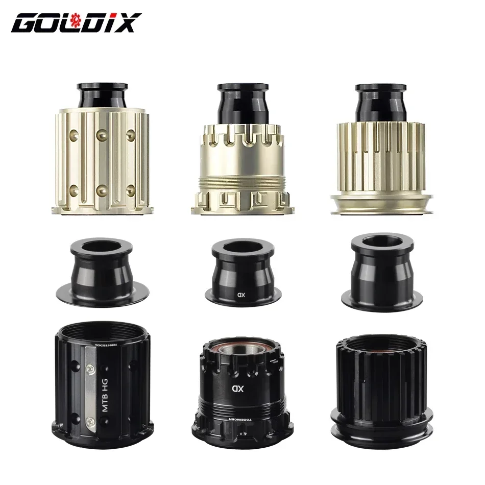 

GOLDIX M180/310 Ratchet Structure Bicycle Hub Body with QR/THRU End Cap for MTB/Road Bike Freehub Bicycle Hub Adapter HG/XD/MS