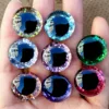 20pcs High Quality Safety Eyes For Amigurumi Crochet Toys Glitter Mixed Sizes Large Green Blue Buttons Doll Eye 18/20/25/30/35mm 1