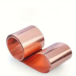 High - Quality 0.1mm Thick Pure Copper Foil Sheet (Yellow)