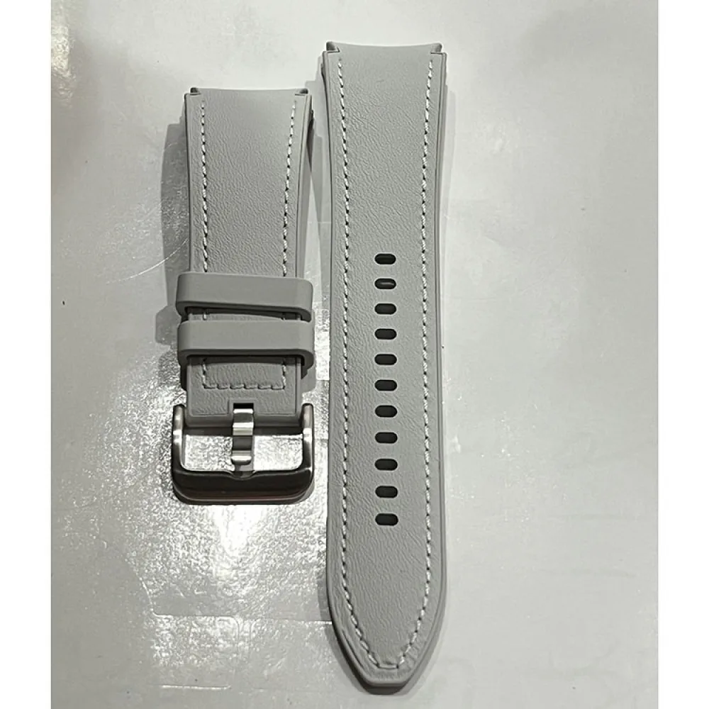 Soft PU+Fluororubber Strap Replacement Watch Band Wristband Universal for Samsung Galaxy Watch 4/ 5/ 6/ 6 Classic Accessories