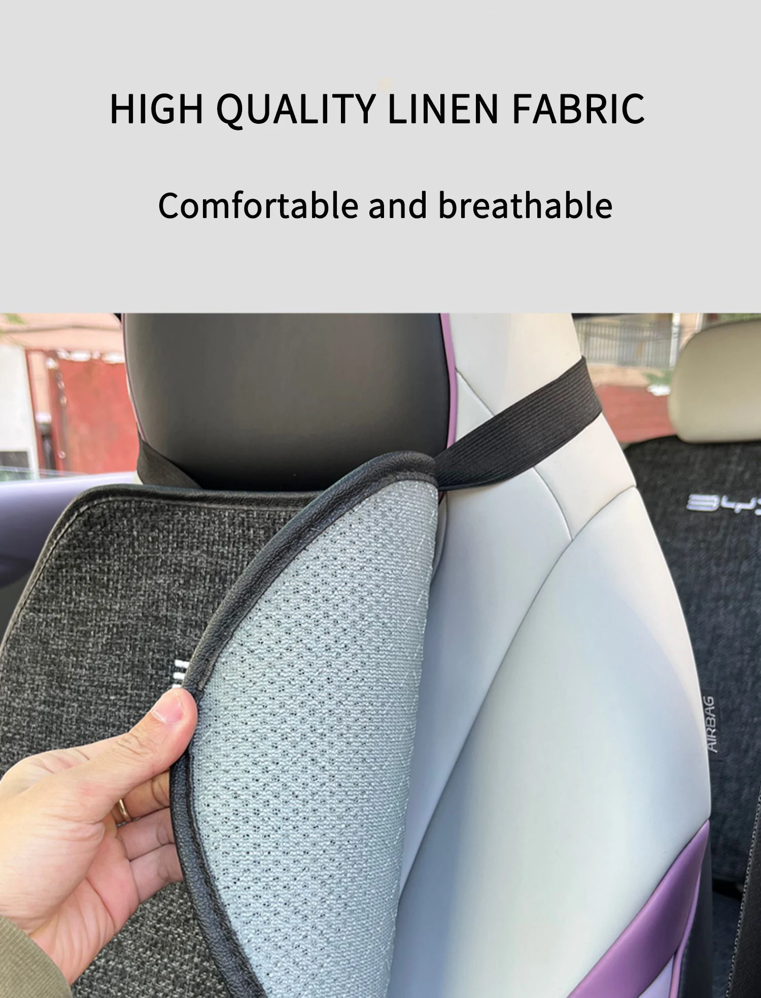 Car seat cover cushion For BYD Dolphin 2022 2023 Linen seat cover Breathable and comfortable Seat protection accessories