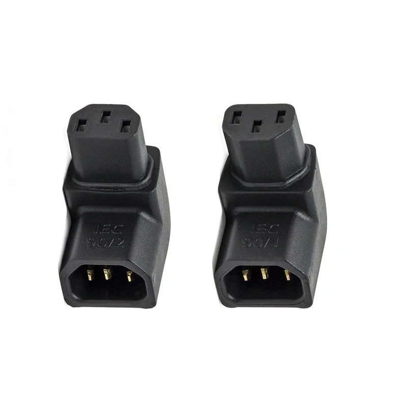 Adattatore Di Alimentazione Audio Hifi 90/1 90/2 Convertitore Iec C13 Connettore Ad Angolo Retto Maschio-Femmina
