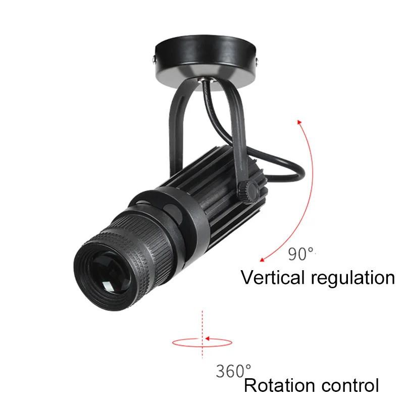Track Light Adjustable Focus Spotlight Strip Stage Camera COB Ceiling Light Projection Display Mural Background Wall Lighting 3