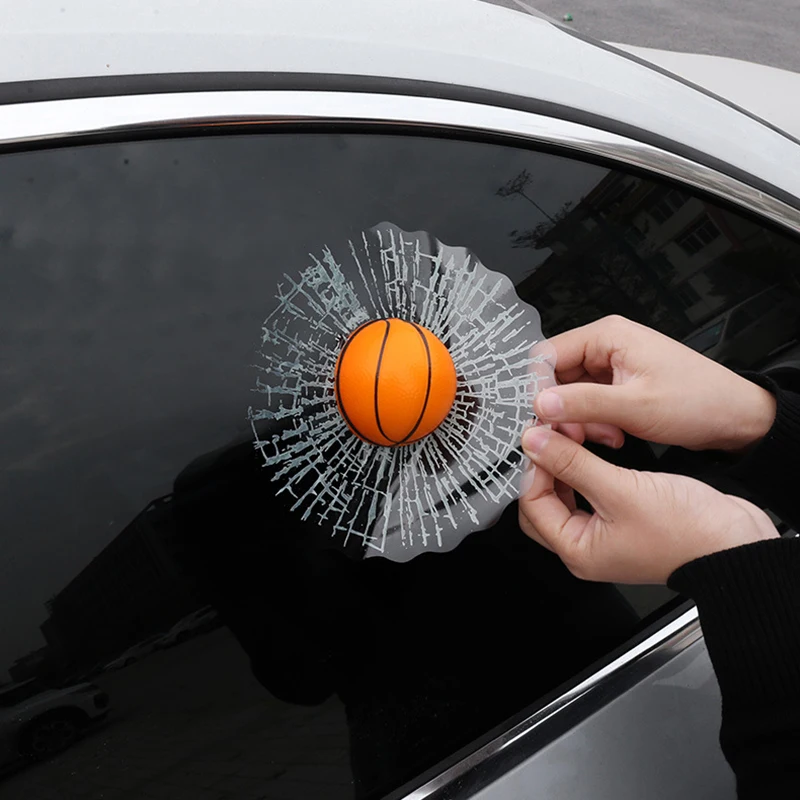 

Novelty Funny 3D Three-dimensional Stickers Creative Car Stickers Personalized Tennis Basketball Baseball Car Window Stickers
