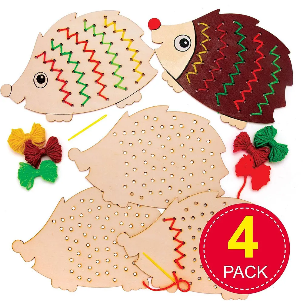 어린이 자수 스레딩 게임 몬테소리 장난감, DIY 재료 스레딩 보드, 교육용 미세 운동 기술 훈련 장난감