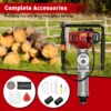 52cc Pile Driver 1900W Gasoline Two-stroke Post Driver Petrol Garden Fencing Tool Machine 55-70mm Sleeve 3
