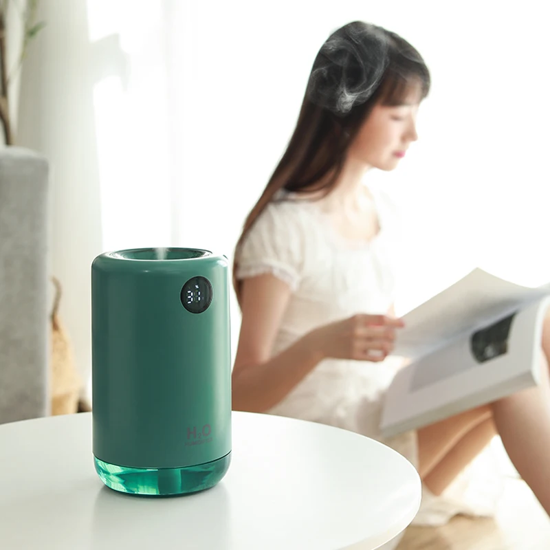 0.5L Ultrasonic Humidifier Projector Dual Spray Function Rechargeable DC5V 2000mAh Spray Desk Mini USB Humidifier For Household 5