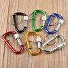 100Pcs Aluminium Alloy Safety Buckle Keychain Climbing Button Carabiner Camping Hiking Hook Outdoor Sports Key Ring Tools 3