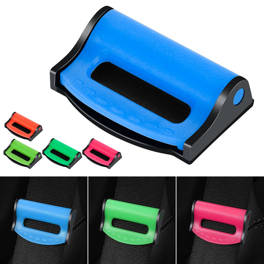 

2Pcs Car Seat Belt Adjuster Luminous Safety Belt Shoulder Positioner Non-Slip Belt Locator Retainer for Width Less Than 50mm