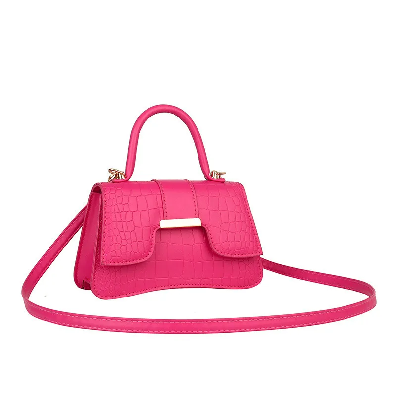 

2024 Fashion Female Shoulder Bag Alligator Pattern Small Square For Women Pure Color Vintage Crossbody Bags PU Leather Handbags