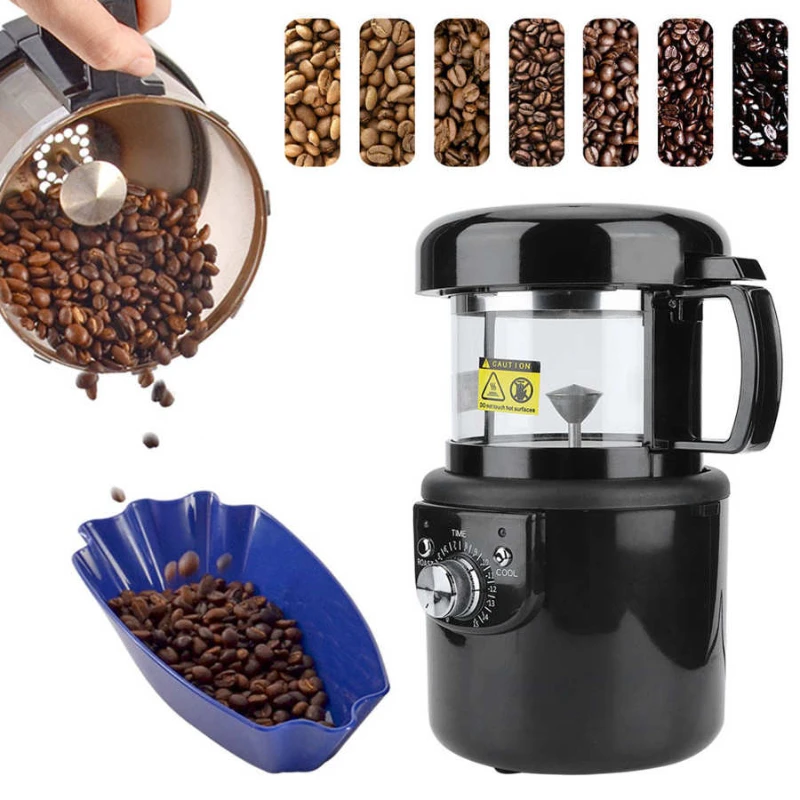 CCR-305 Full Automatic Coffee Machine 2 In1 Roasting & Cooling Coffee Roaster Home Kitchen Electric Beans Grinder