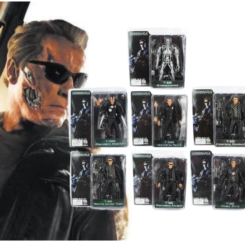 Neca The Terminator T-800 T-1000 Endoscheletro Pvc Action Figure Giocattolo Da Collezione