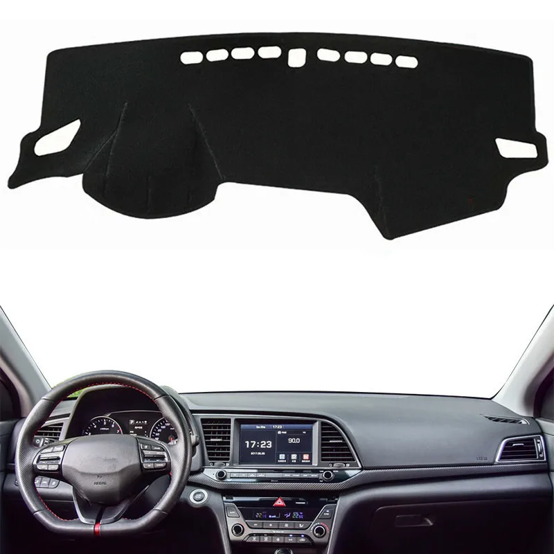 For Hyundai Elantra 2016 2017 2018 2019 AD Avante Auto Dashmat Dashboard Cover Pad Mat Sunshade Protector Carpet Car Accessories
