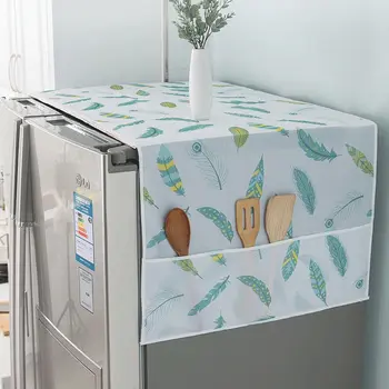 Refrigerator & Washer Dust Cover with Storage Pockets 1