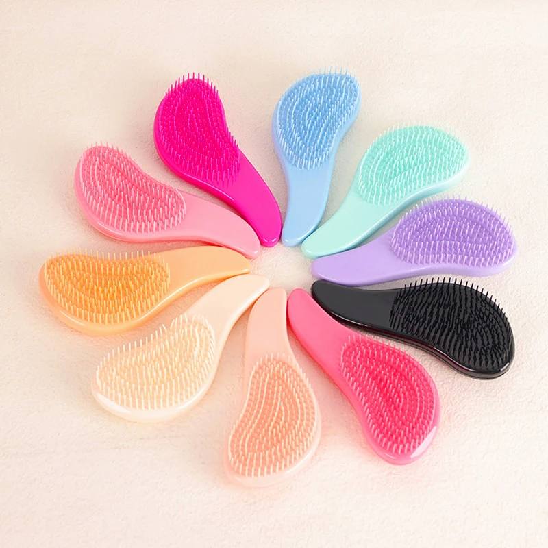 Vibrant Rose Anti-Static Detangling Hair Brush for Women - Scalp Care & Styling Tool