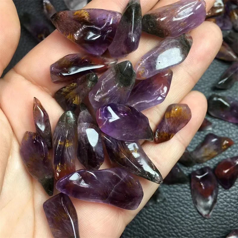 

3PCS Natural Freeform Auralite23 Quartz DIY Pendant Necklace Female For Women Trendy irregularity Chain Wedding Jewelry Gift