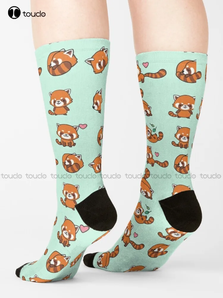 

Red Panda Pattern Socks Softball Socks Women Cartoon Comfortable Best Girls Sports Unisex Adult Teen Youth Socks Custom Gift