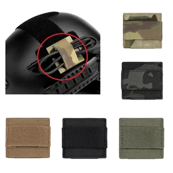 Cavo interfono per cuffie da caccia Cinghia da raccolta Organizzatore elastico Cablaggio per cuffie Adesivo ad anello per gancio Accessori per gilet per casco