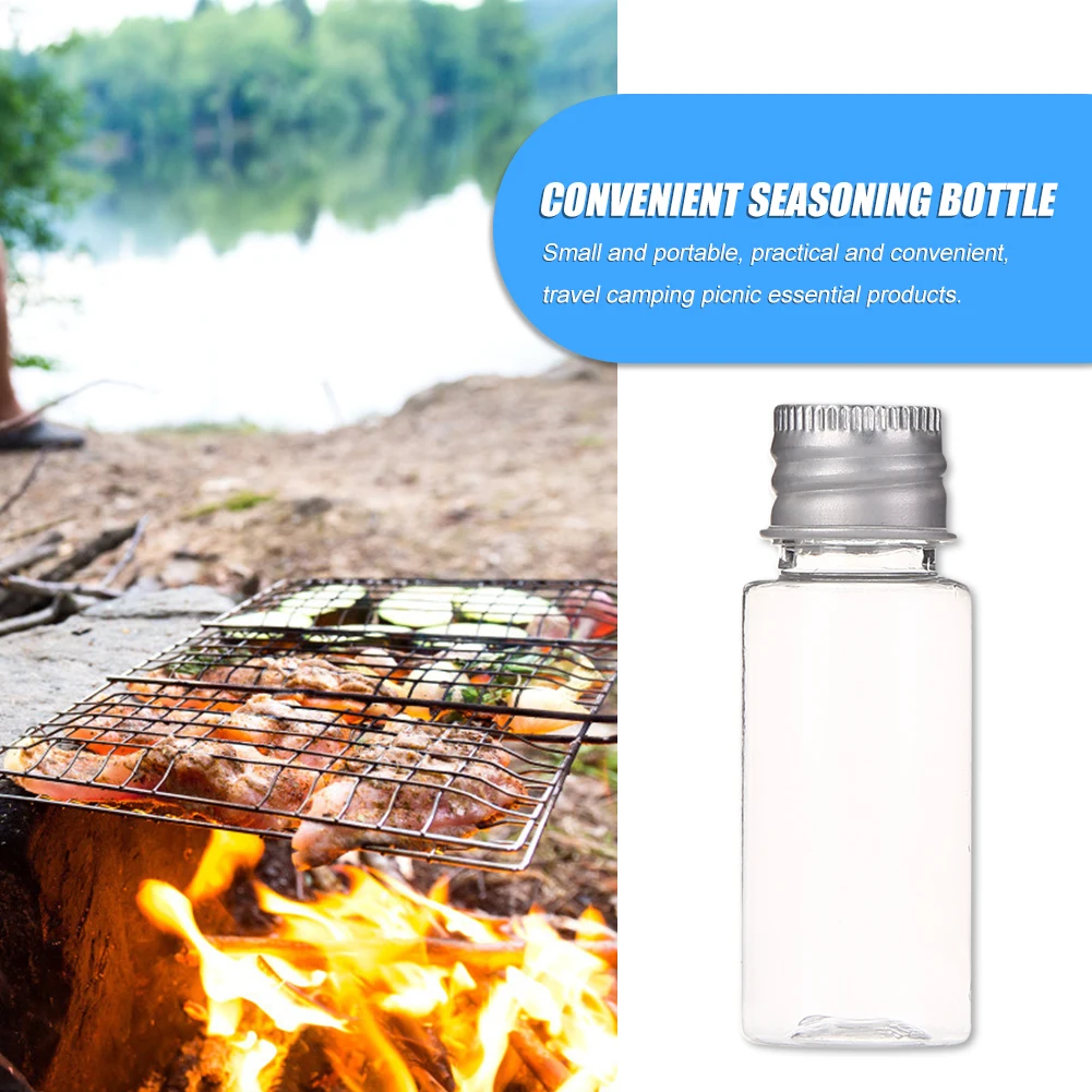 Spice Condiment Bottle Portable Oil Seasoning Storage Bottle Clear Sharp-mouth Container Refillable Camping Accessories seasoning jar set