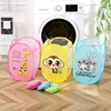 Cartoon Printed Foldable Laundry Basket Nylon Mesh Dirty Clothes Hamper Storage Bin Simple Modern Fabric for Home Organization 1
