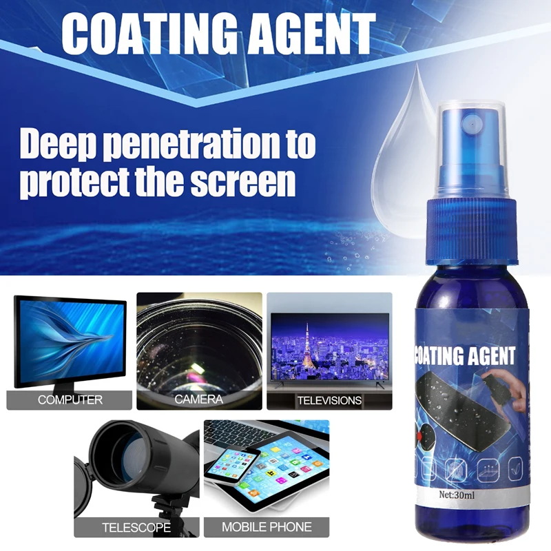 1pcs30mlLiquidCoatingSprayWatchTabletGlassesMirrorFilmProtectorSprayAccessoriesWith