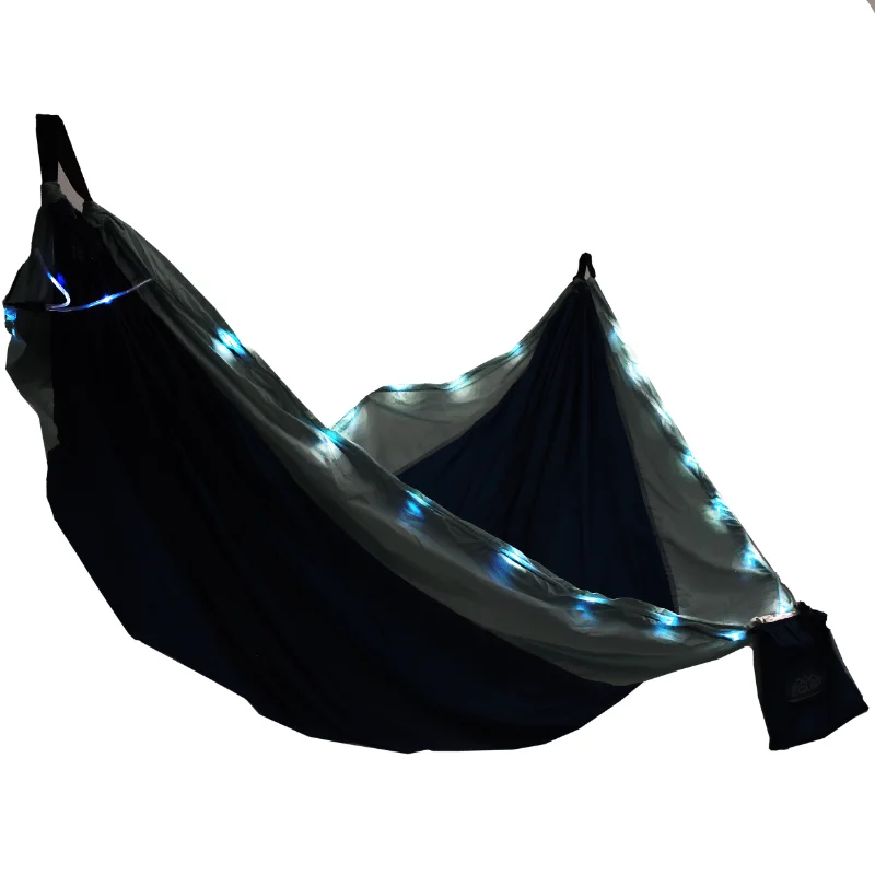 

Equip Illuminated Nylon Portable Camping Travel Hammock, 2 Person, Blue & Dark Blue, Size 124" L x 77" W hammock camping