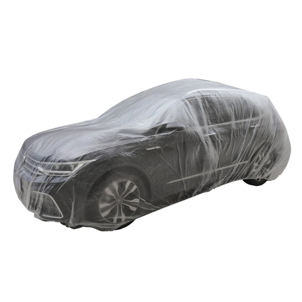 2 Copriauto Trasparenti USA E GETTA In Plastica PE – Impermeabili E Antigraffio – Taglia Unica Per SUV (fino A 24m?) - 3