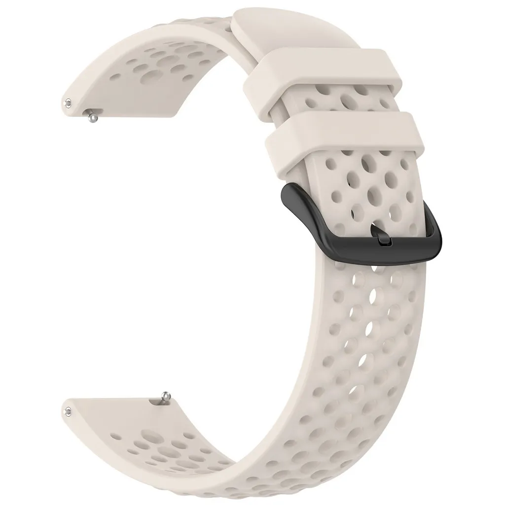 Two-Tone Silicone Sport Watchband - 22mm Universal Breathable Strap Replacement