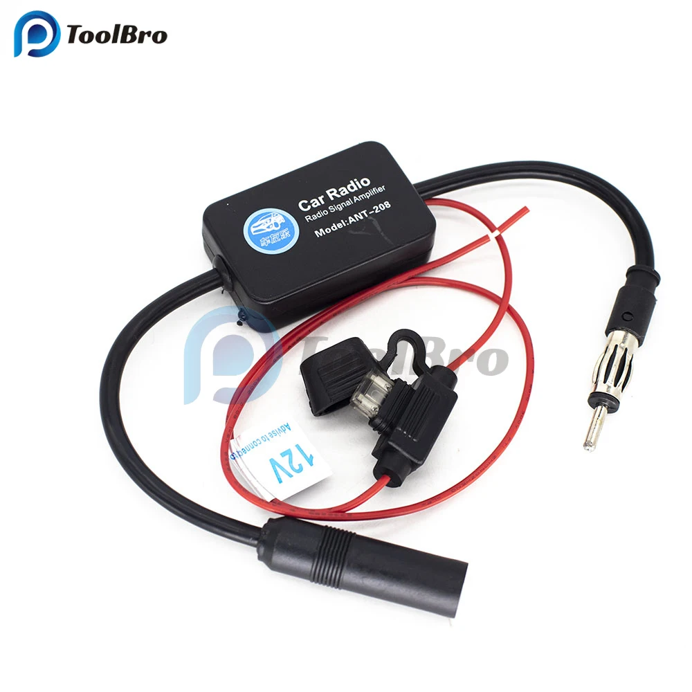 

ANT-208 12V Car Automobile FM/AM Radio Signal Amplifier Aerial Antenna Auto FM Antenna Booster Windshield for Car Boat Amplifier