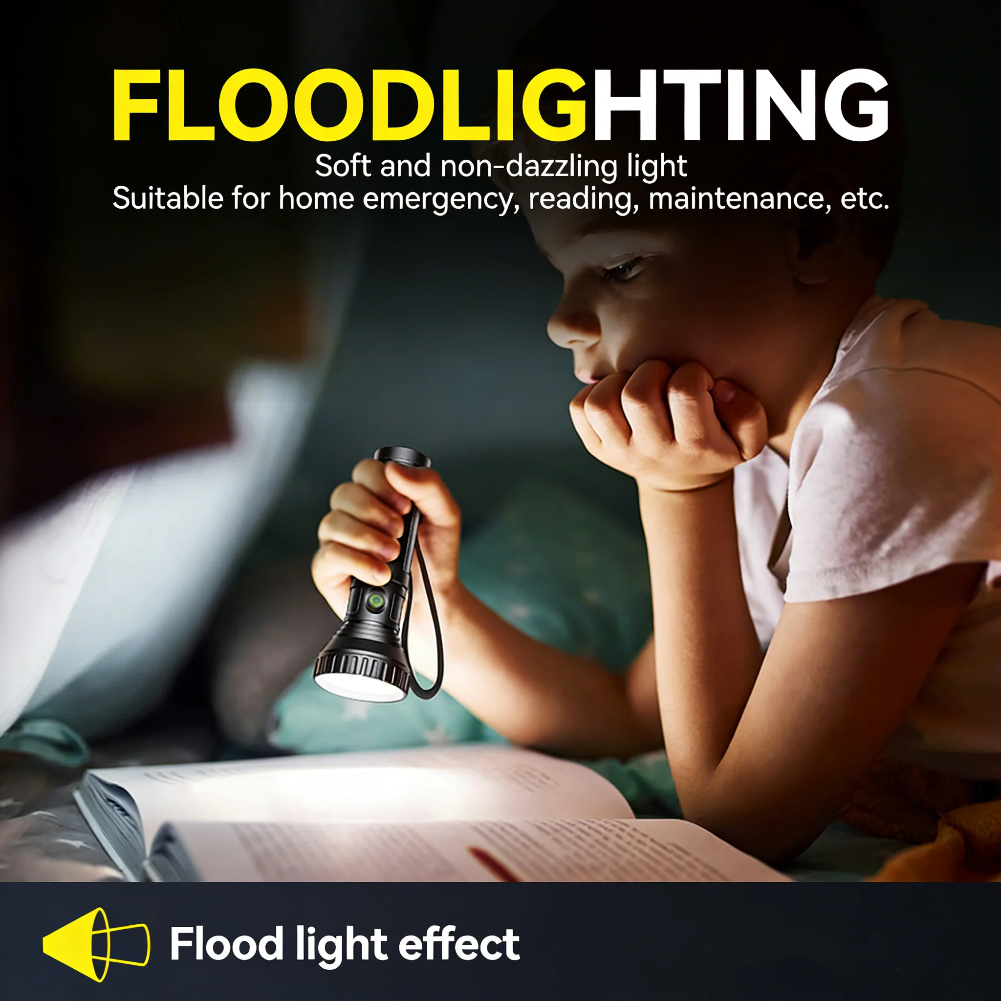 PHILIPS Handheld Rechargeable 9-LED Long-Beam Flashlight