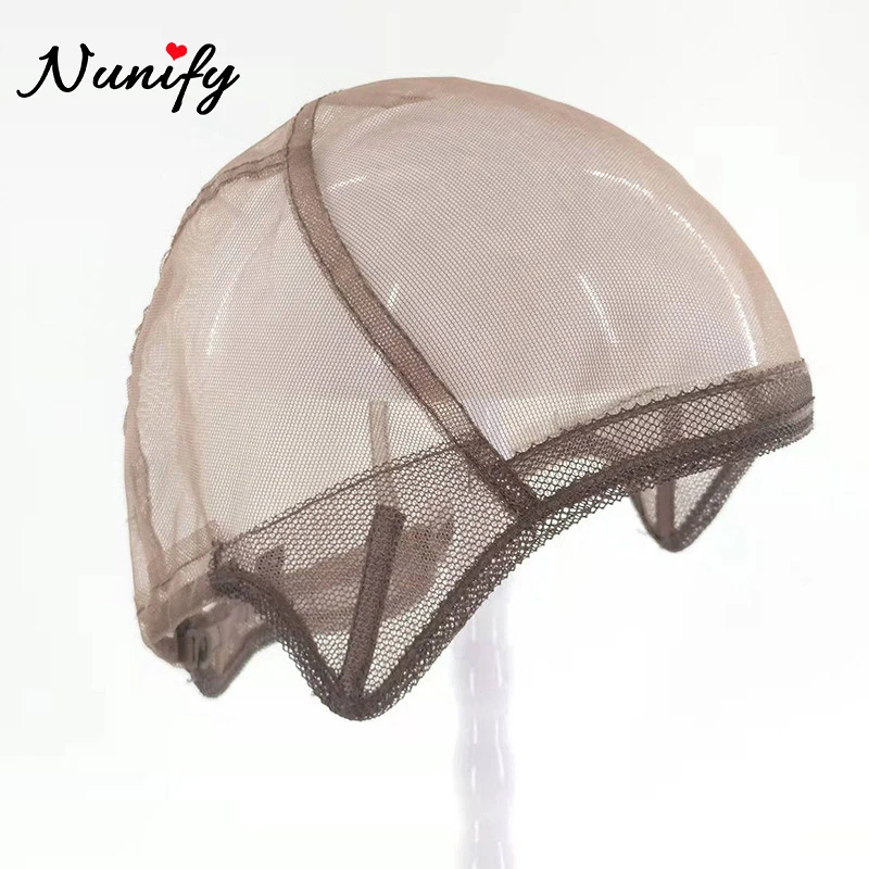 Wig Caps New Full Lace Wig Cap For Making Wigs Ventilated Swiss Wig Cap With Adjustable Strap In the Back Accessories 4 Size Hair