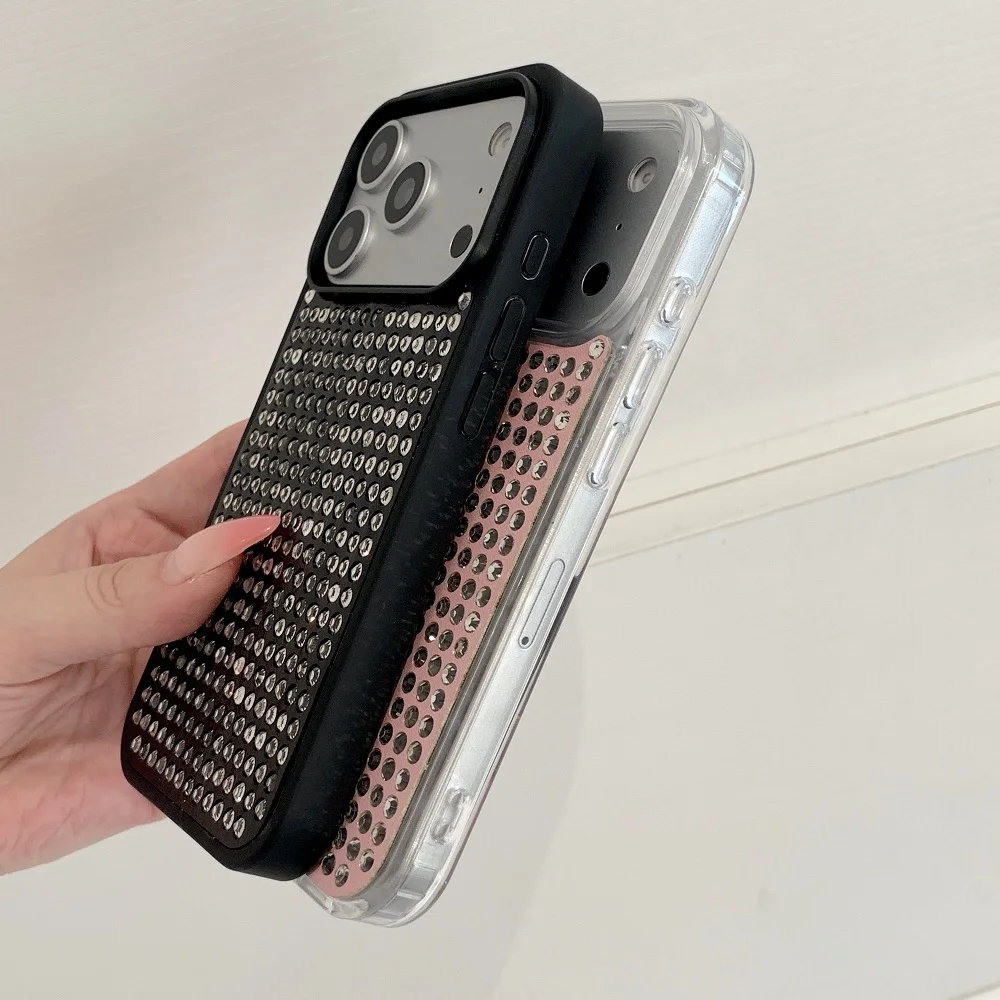 Luxury Glitter Rhinestone Transparent Phone Case - Fashion Shiny Protective Cover