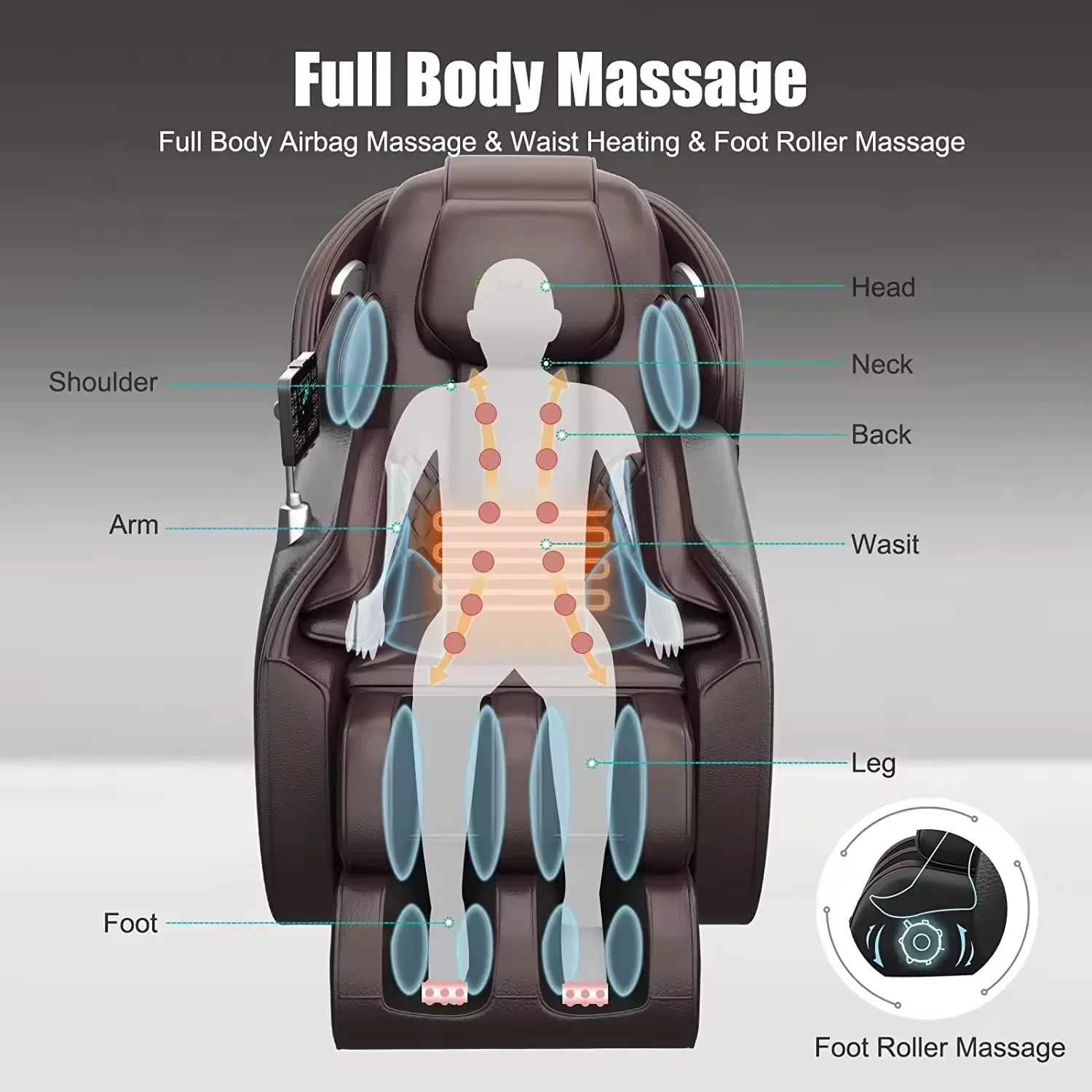 2024 Phenitech Best Selling Massage Chair, Comfortable Massage Chair to relax, Intelligent Massage Chair with LED screen 6