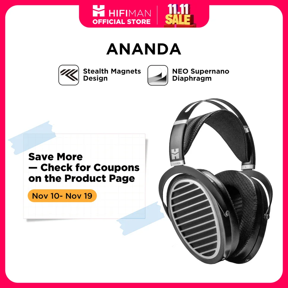 HIFIMAN Ananda Stealth Magnet Open-Back Over-Ear Full-Size Planar