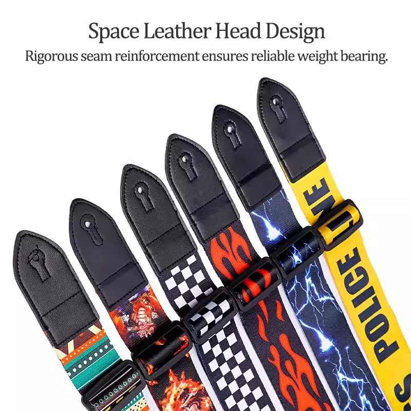 Acoustic Guitar Strap Electric Guitar Straps guitar strap musical instruments accessories with Leather Ends Adjustable Classical Suitable For Bass Electric Acoustic
