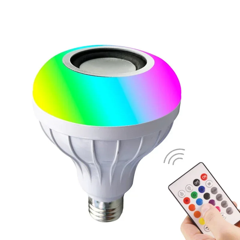 LED Bluetooth Lamp Smart Bulb E27 Bluetooth Speaker Music Bulb Smart Lamp Dimmable Light 12W Music RGB Decor Musical Light