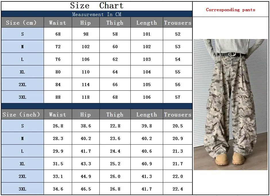 2026 Japanische Y2K Streetwear Camouflage Baggy Cargo Neue Jeanshosen für Herren Kleidung Gerade Harajuku Lange Hosen Moda Hombre – Detail 3