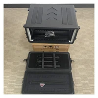 Main Body 390mm Deep Microphone Receiver 2U3U4U6U PE Cabinet Aluminum Fly Case Air Box Amplifier Mic Flightcase Shockproof Box 1