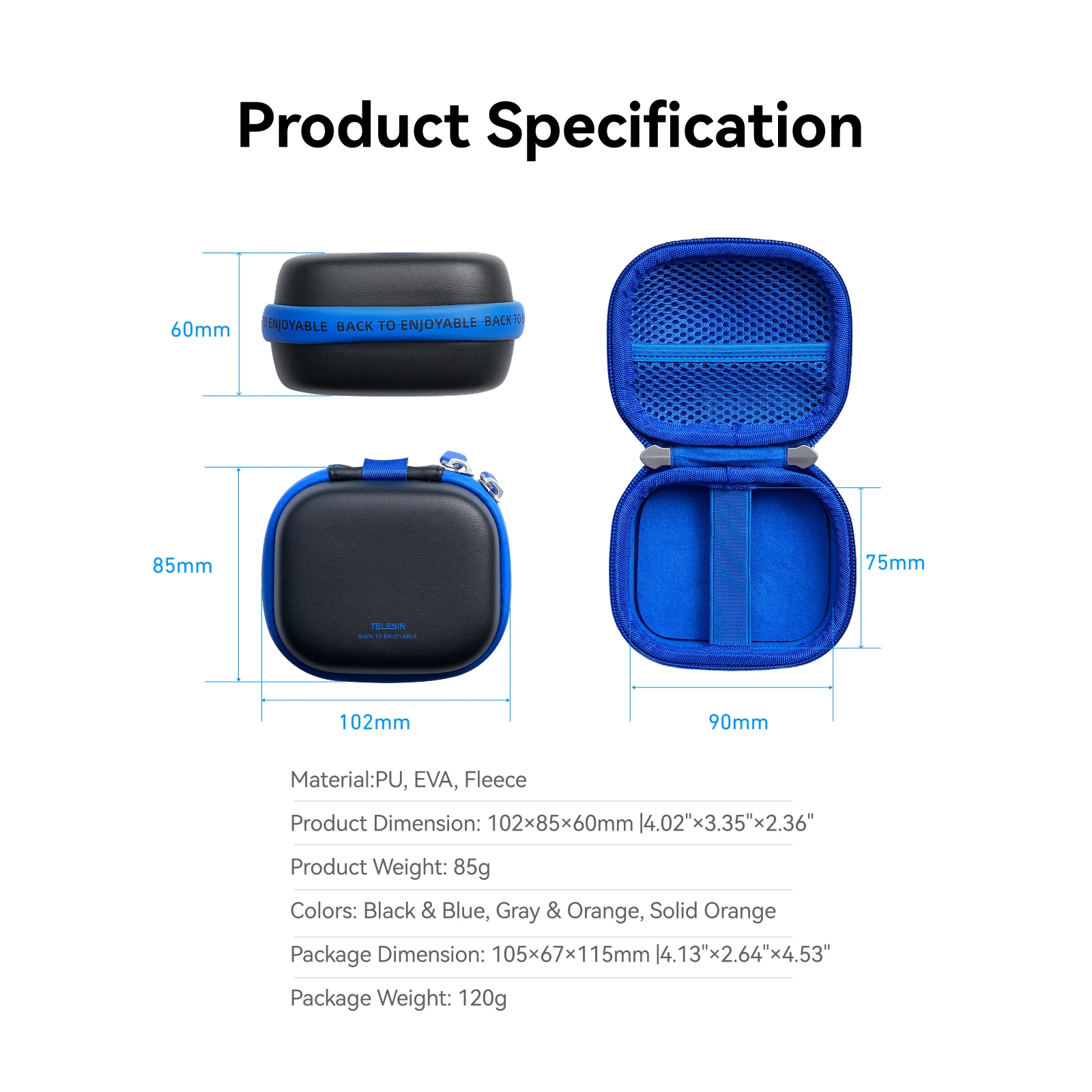TELESIN DisAdv Mini Storage Protection Carrying Case
