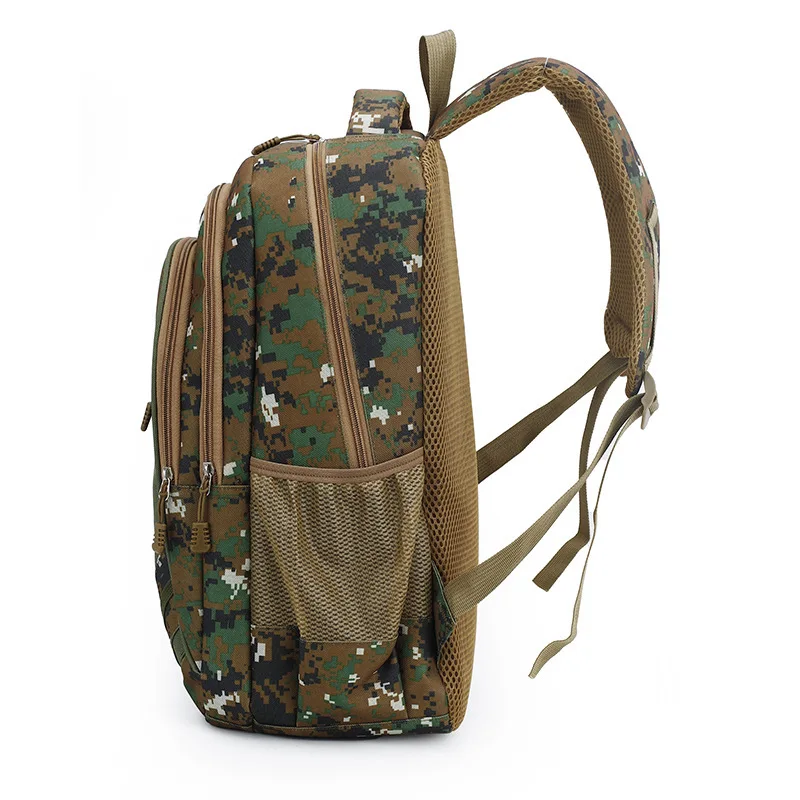 Neueste Persönlichkeit Grund- und Sekundarschüler Schultasche Jungen und Mädchen Camouflage Schultasche Doppelte Umhängetaschen – Detail 10