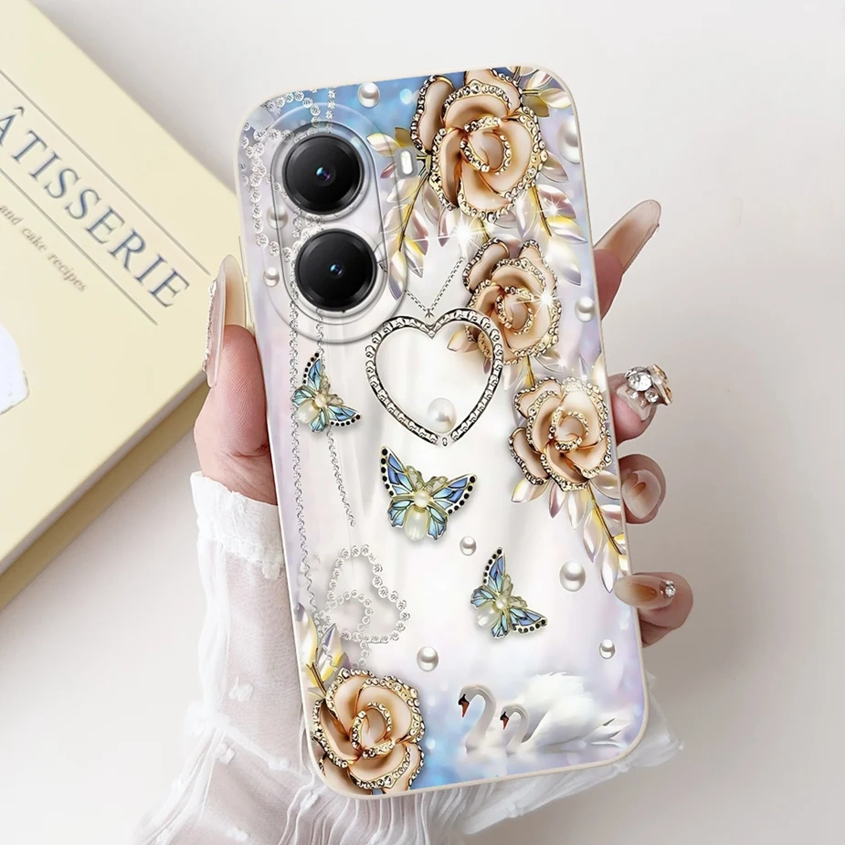 Cute Cat Grid Pattern Soft Silicone Phone Case Cover
