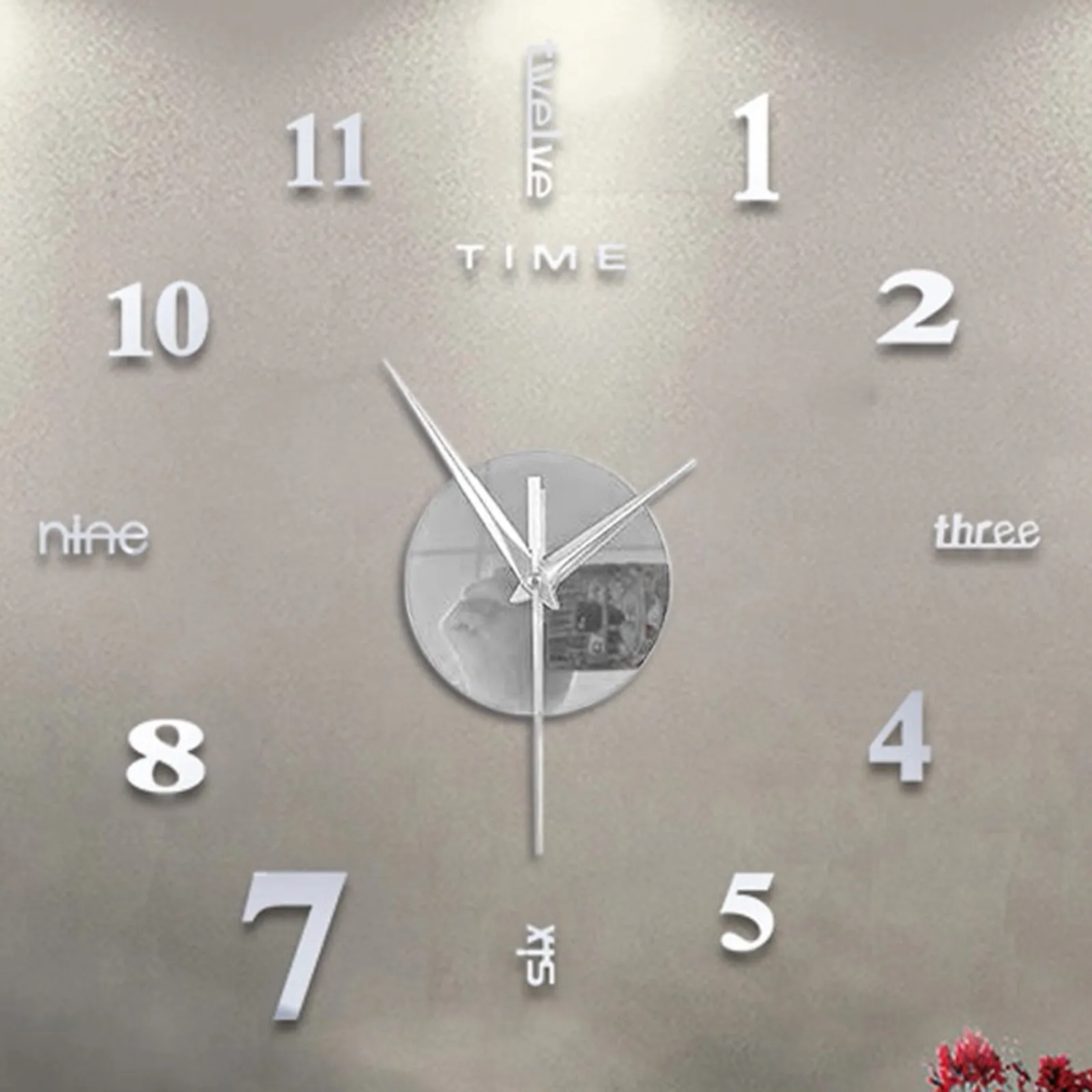 Wall Clock 3D Wall Clock Large 3D Wall Clock Luminous Classic Wall Clocks DIY Digital Clock Watches Stickers Silent for Home Living Room Table