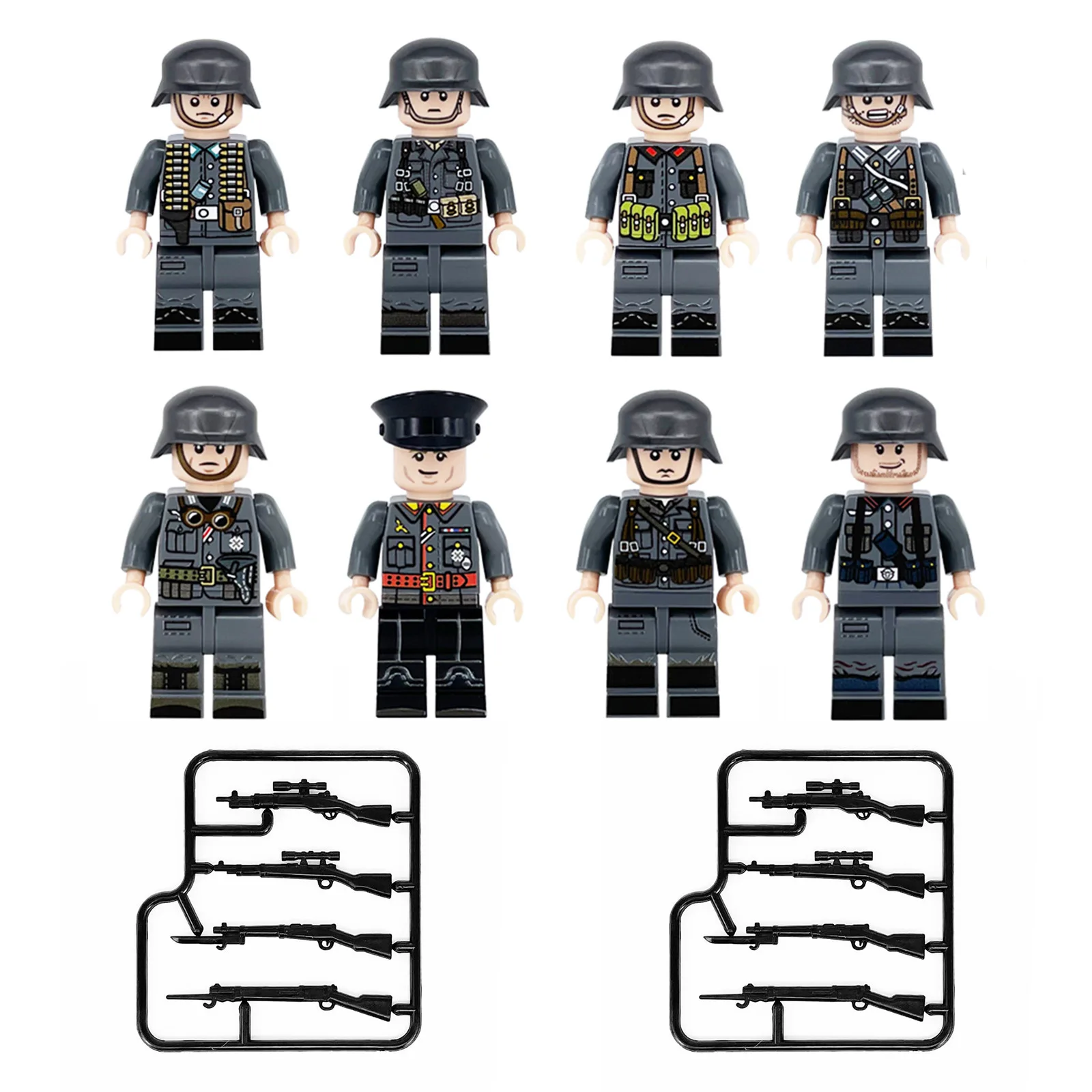 메이그 대테러 미니피규어 국경 간 도매 군대 병사 독일 어린이 조립식 소형 블록 장난감