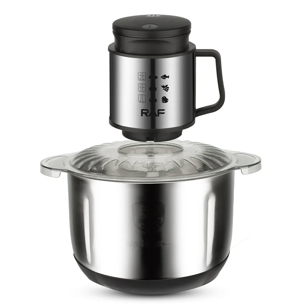 5L Electric Meat Grinder 1000W Multi Household Vegetable Chopper  Food Processor,BPA-free Stainless Steel Mincers for Kitchen 6
