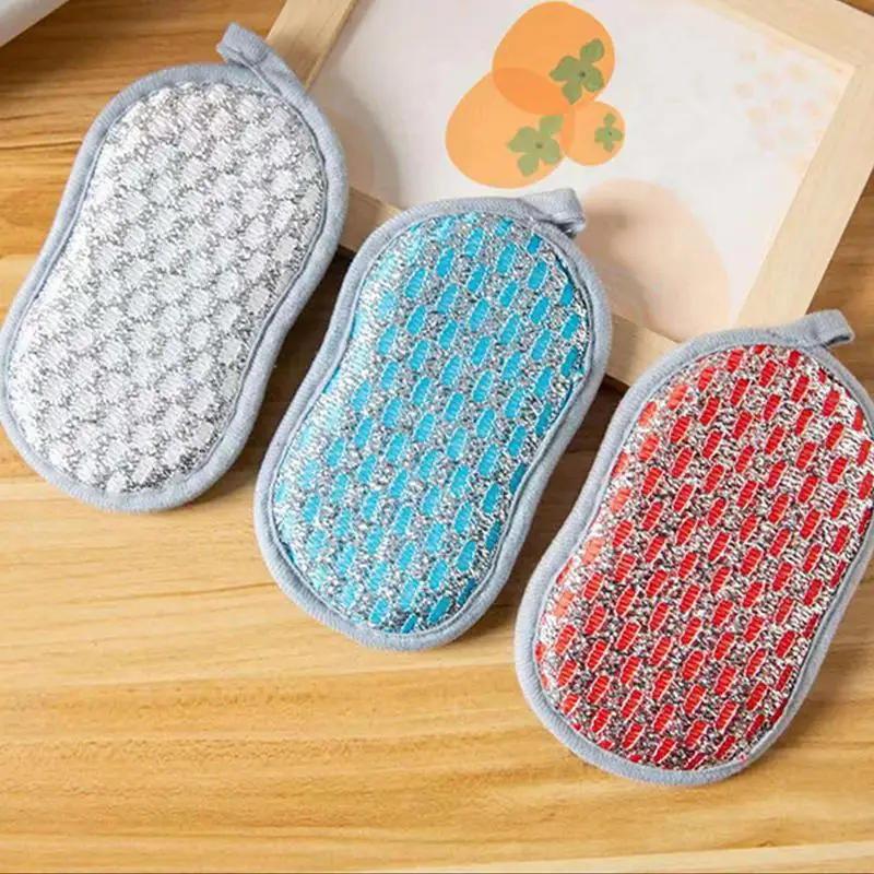 

Dish Sponge Dual Sided Dish Scrubber Rag Cleaning Sponges Safe On Non-Stick Cookware Non-Scratch Sponges Scrubbing Sponges