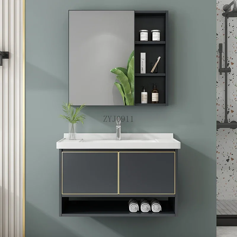 Bathroom Cabinet Combination Set Bathroom Ceramic Integrated Basin Wash Basin Washbasin