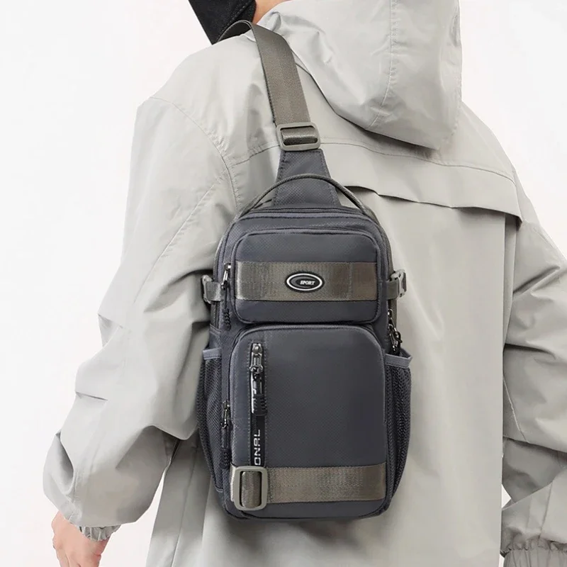 Men Riding Backpack Large Capacity Chest Bag Lightweight Crossbody Sling Bag Casual Outdoor Shoulder Pack for Men Crossbody Bags